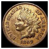 1869 RD Indian Head Cent CHOICE AU