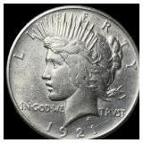 1921 Silver High Relief Peace Dollar CHOICE  AU