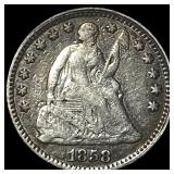 1858 Seated Liberty Half Dime LIGHTLY  CIRCULATED