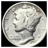 1921-D Silver Mercury Dime CLOSELY  UNCIRCULATED
