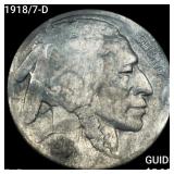 1918/7-D Buffalo Nickel NICELY CIRCULATED