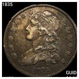 1835 Capped Bust Quarter CHOICE AU