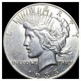 1935-S Silver Peace Dollar CLOSELY  UNCIRCULATED