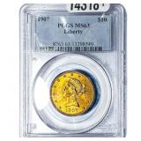 1907 $10 Gold Eagle PCGS MS63