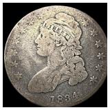 1834 Capped Bust Half Dollar LIGHTLY  CIRCULATED