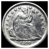 1840-O Seated Liberty Dime CHOICE AU