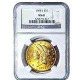 1898-S $20 Gold Double Eagle NGC MS61