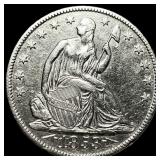 1853-O Arrows & Rays Silver Seated Liberty  Half