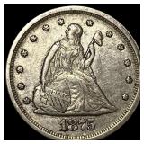 1875-S Silver Twenty Cents NEARLY  UNCIRCULATED