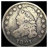 1821 Capped Bust Silver Dime NEARLY  UNCIRCULATED