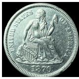 1870 Silver Seated Liberty Dime UNCIRCULATED