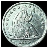 1838 Silver Seated Liberty Half Dime GEM BU