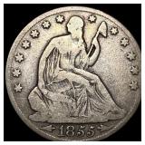 1855-O Silver Seated Liberty Half Dollar  LIGHTLY