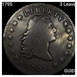 1795 3 Leaves Flowing Hair Dollar LIGHTLY CIRCULAT