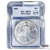 1999 Silver Eagle ICG MS70