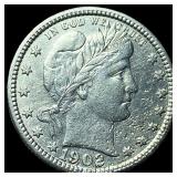 1902 Silver Barber Quarter HIGH GRADE