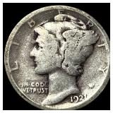 1921 Silver Mercury Dime LIGHTLY CIRCULATED