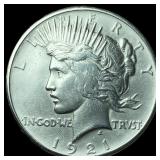 1921 Silver High Relief Peace Dollar CHOICE  AU