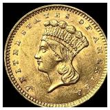 1859 Gold $1 Indian Princess Type 3  UNCIRCULATED