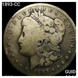 1893-CC Morgan Silver Dollar LIGHTLY CIRCULATED