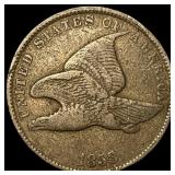 1858 Copper-Nickel Flying Eagle Cent NEARLY  UNCI