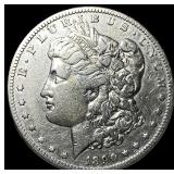 1890-CC Silver Morgan Dollar NEARLY  UNCIRCULATED