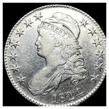 1824 Silver Capped Bust Half Dollar CHOICE AU