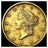1853 Gold $1 Liberty Head Type 1 CLOSELY  UNCIRCU
