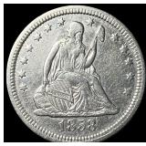 1858 Silver Seated Liberty Quarter  UNCIRCULATED