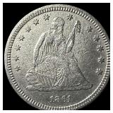 1861 Silver Seated Liberty Quarter HIGH GRADE