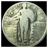 1927-S Silver Standing Liberty Quarter  LIGHTLY C