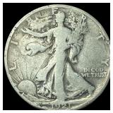 1921-S Silver Walking Liberty Half Dollar  LIGHTL