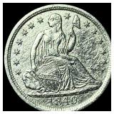 1840 Silver Seated Liberty Half Dime CLOSELY  UNC