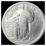 1917 Type 1 Silver Standing Liberty Quarter  NICE