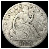 1858-O Silver Seated Liberty Half Dollar  NICELY