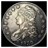 1830 Capped Bust Half Dollar NEARLY  UNCIRCULATED
