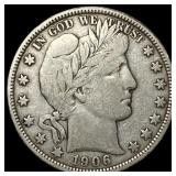 1906-D Silver Barber Half Dollar NEARLY  UNCIRCUL
