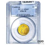 1996-W $5 Gold Eagle Cauldron 1/4oz AGW PCGS MS69