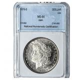 1878-S Morgan Silver Dollar NNC MS64 DMPL