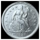 1857 Silver Seated Liberty Dime UNCIRCULATED
