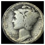 1921 Silver Mercury Dime NICELY CIRCULATED