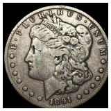 1891-CC Silver Morgan Dollar NEARLY  UNCIRCULATED