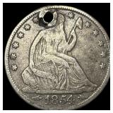 1854 Arrows Seated Liberty Half Dollar NICELY  CI