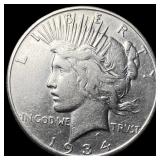 1934-S Silver Peace Dollar CLOSELY  UNCIRCULATED