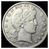 1910-S Silver Barber Half Dollar CHOICE AU