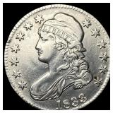 1833 Capped Bust Half Dollar CLOSELY  UNCIRCULATE