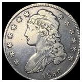 1836 Capped Bust Half Dollar CLOSELY  UNCIRCULATE