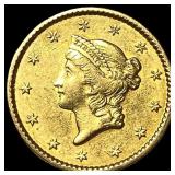 1850 Gold $1 Liberty Head Type 1 CHOICE AU