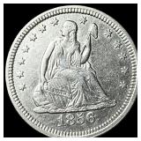 1856 Silver Seated Liberty Quarter  UNCIRCULATED