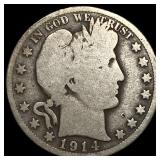 1914 Silver Barber Half Dollar NICELY  CIRCULATED